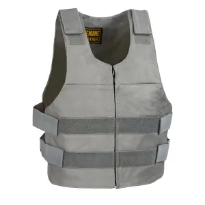 SH1367LZ Ladies 'Bullet Proof Replica' Grey Leather Vest