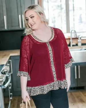 Sheer Force Of Nature Top In Wine- in store