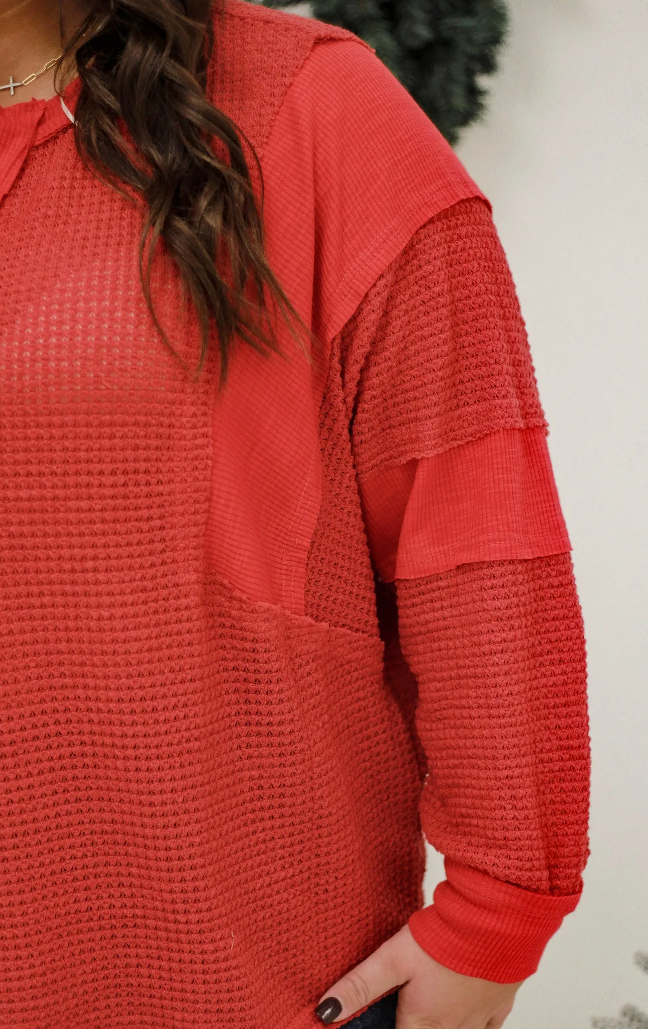 Shenanigans Christmas Blouse in Red