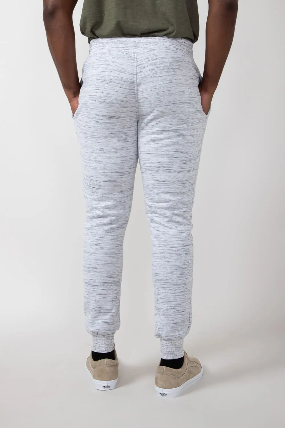 Sherpa Lined Joggers for Men in White | MTP03967F4-WHITE