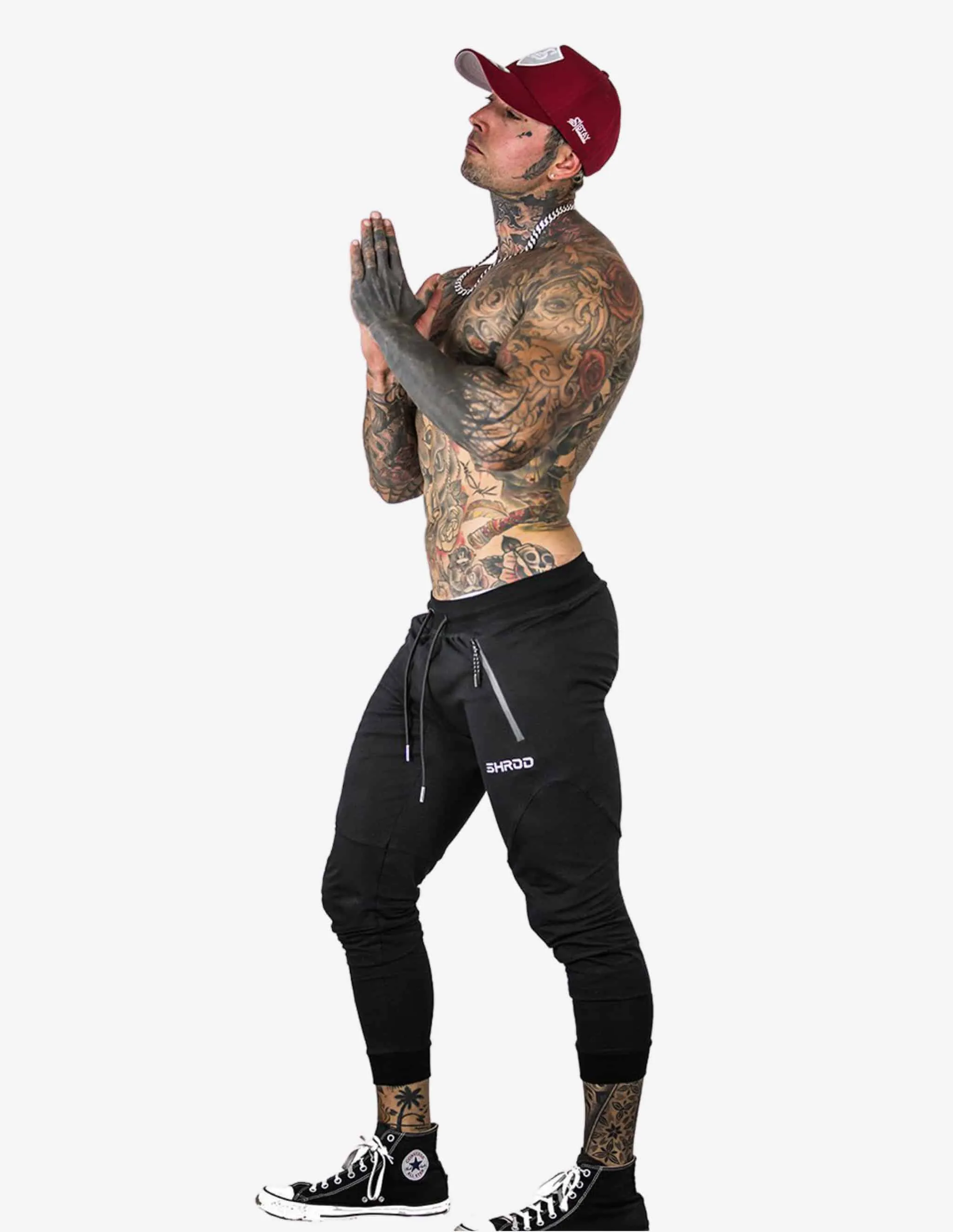SHRDD Tapered joggers -Black/White