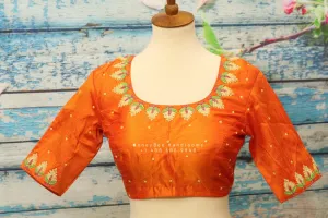 Silk saree Blouse |Zardhosi Work Blouse | saree stitched Blouse | Bollywood Blouse| Maggam Work Blouse | ZARI Blouse | HoneyBee Handlooms