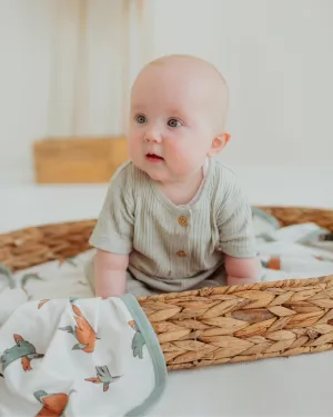 Sky Textured Baby Romper