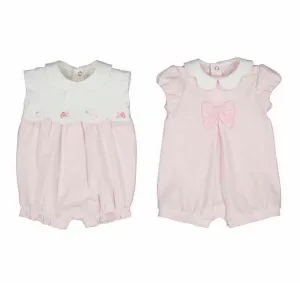 SS25 Mayoral - Set of 2 Pink Rompers