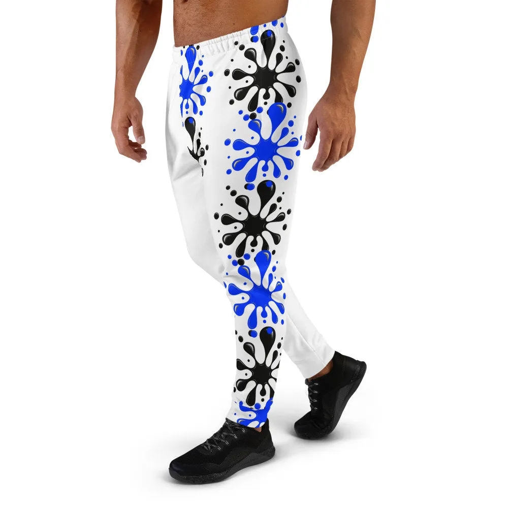 STFU Drip Too Hard Joggers - Blue & Black on White