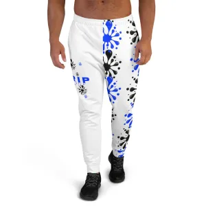 STFU Drip Too Hard Joggers - Blue & Black on White