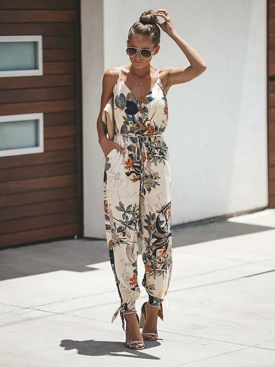 Stunncal Sexy Printed Pocket Jumpsuit