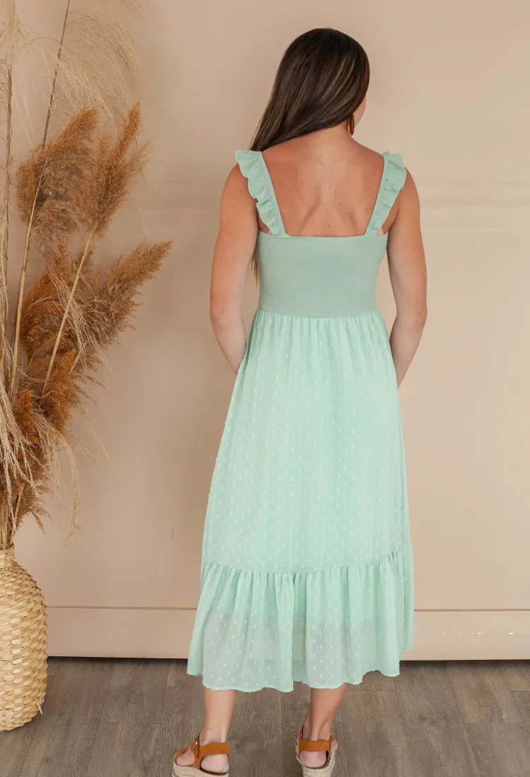 Sun Seeker Smocked Midi Dress