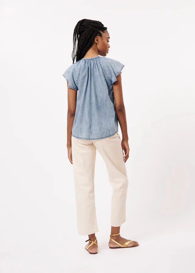 The Leni Shirt by FRNCH - Denim Blue