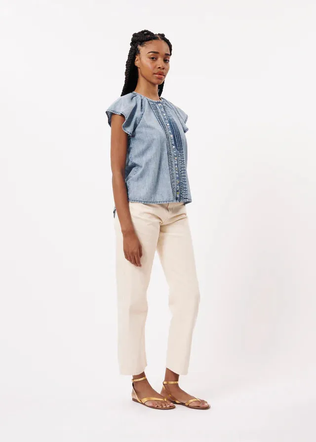 The Leni Shirt by FRNCH - Denim Blue