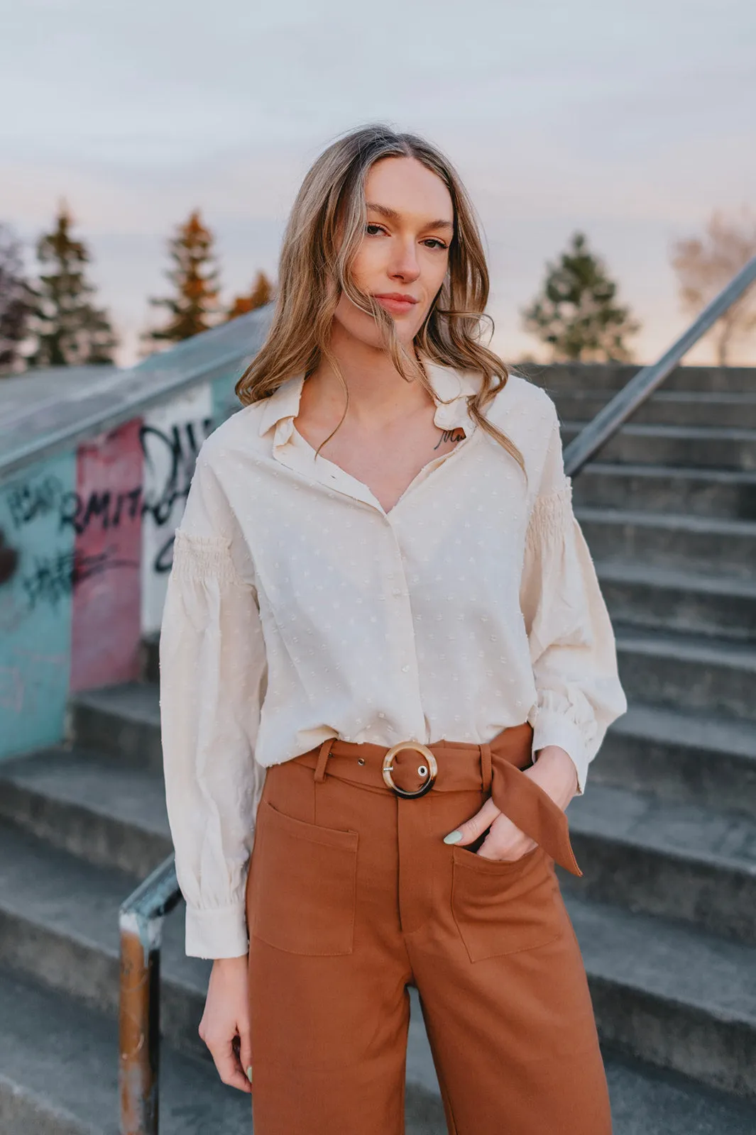 The Presley Blouse - Ivory