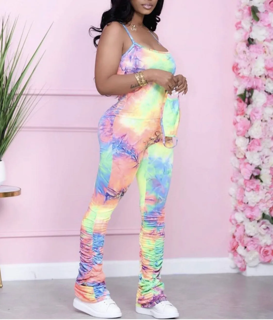 TieDye Stacked BodyCon Jumper