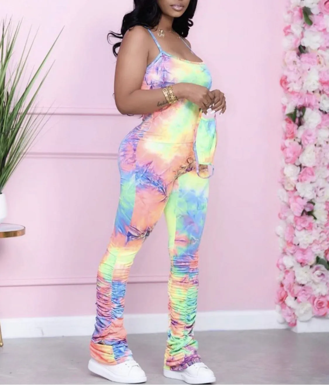 TieDye Stacked BodyCon Jumper