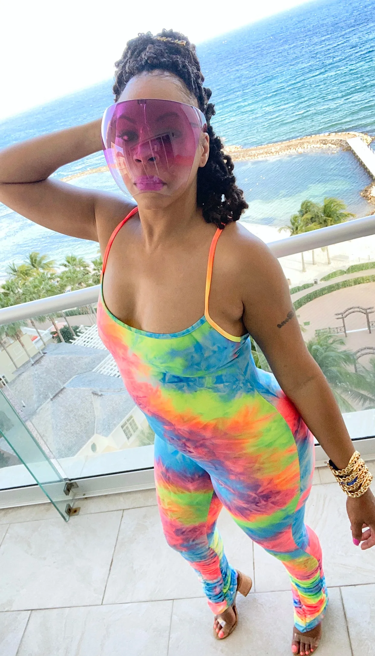 TieDye Stacked BodyCon Jumper