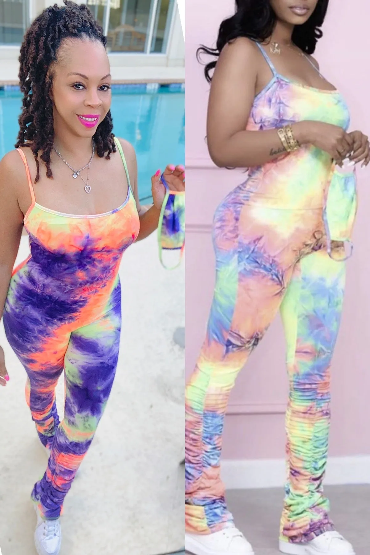 TieDye Stacked BodyCon Jumper