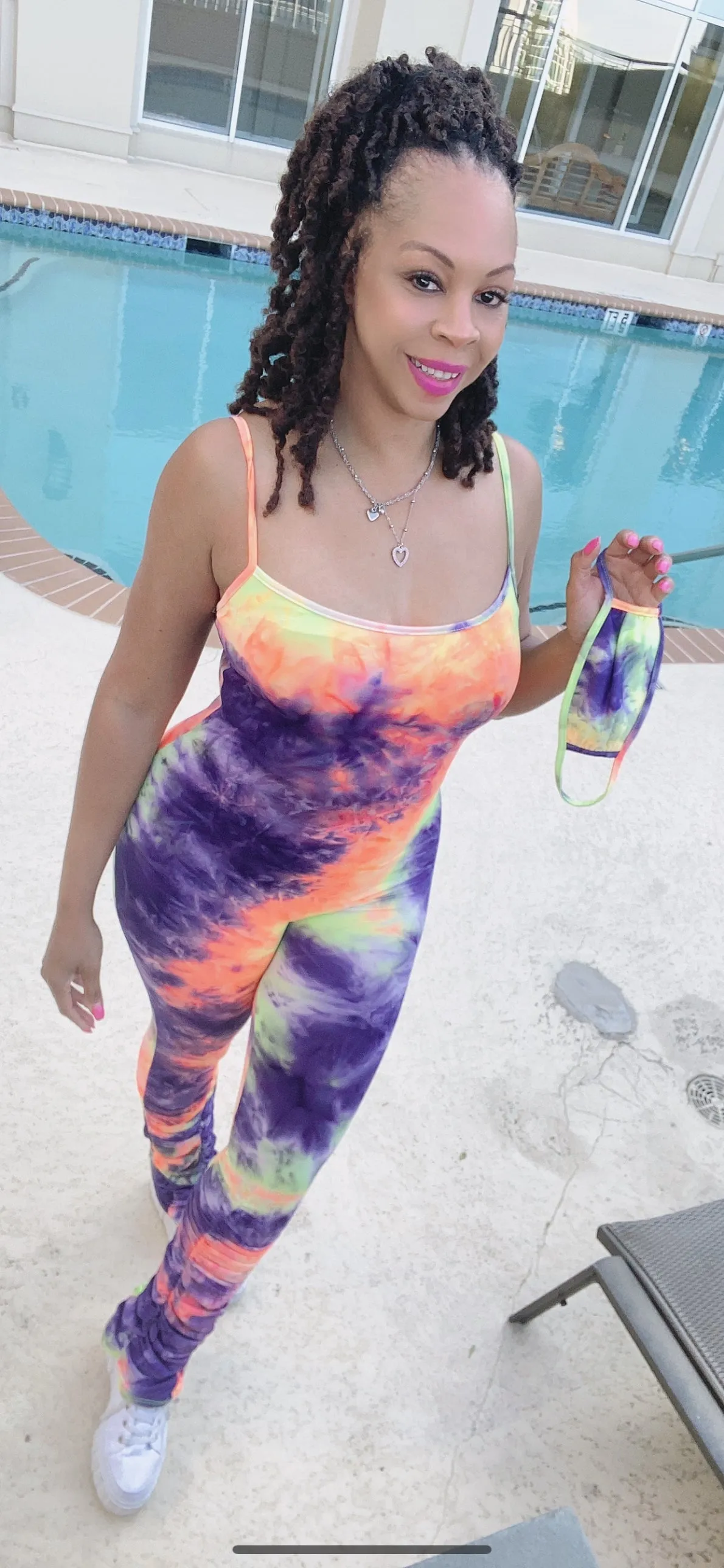 TieDye Stacked BodyCon Jumper
