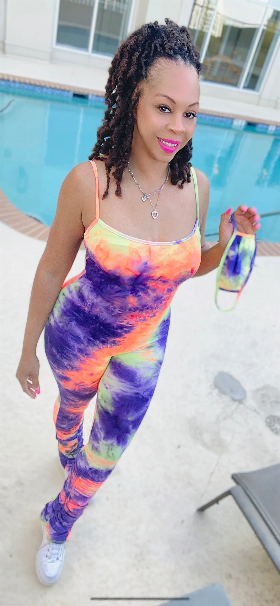 TieDye Stacked BodyCon Jumper