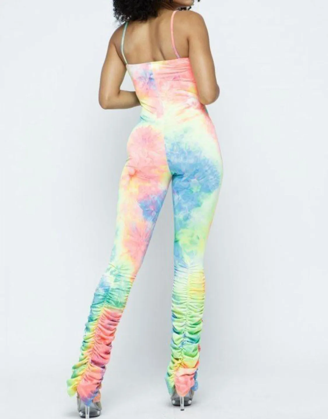 TieDye Stacked BodyCon Jumper