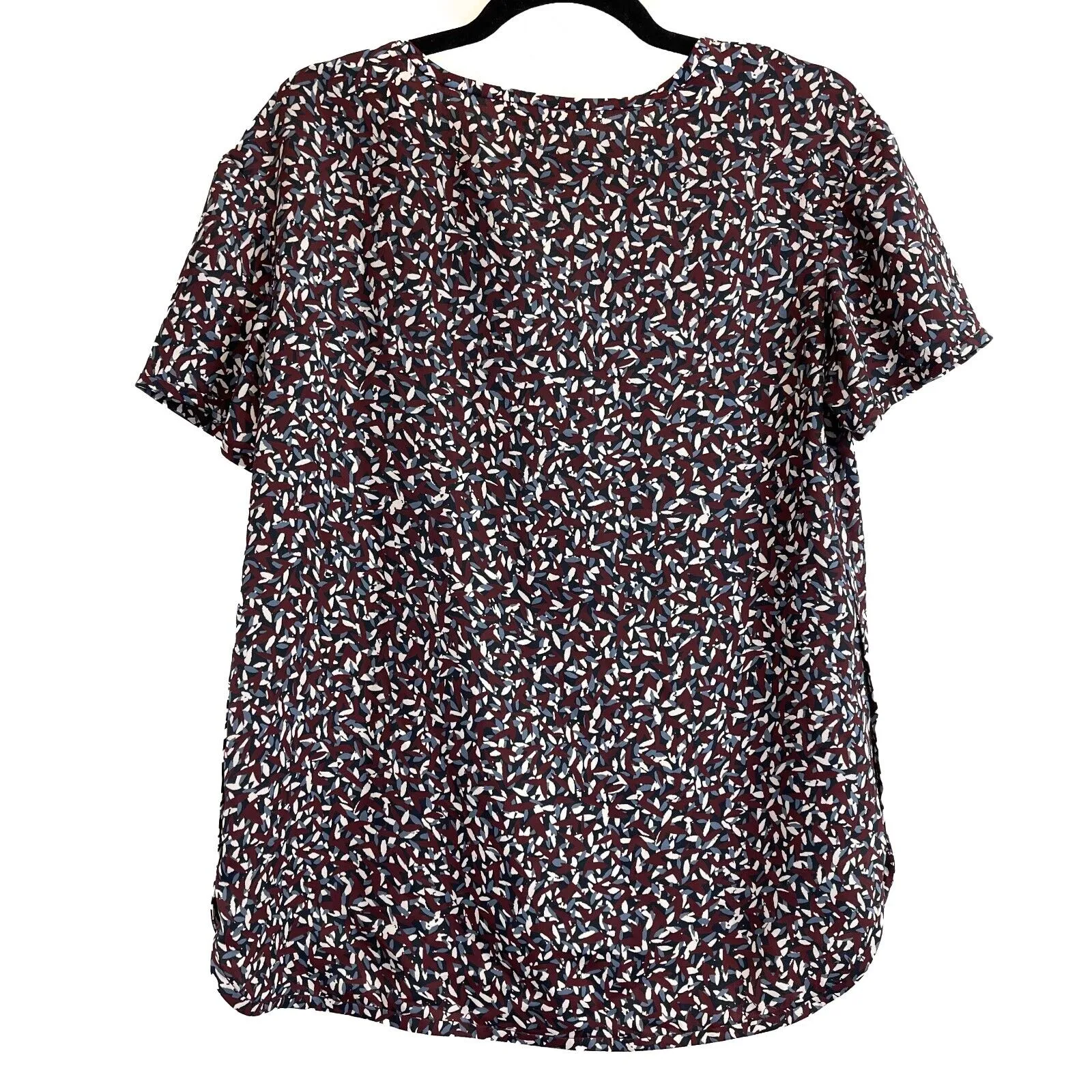 Tory Burch - Excellent - Printed Top - Burgundy, Navy - Size Small