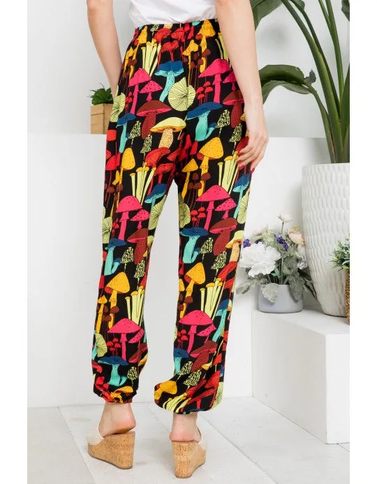 Unisex Mushroom Joggers (Black)
