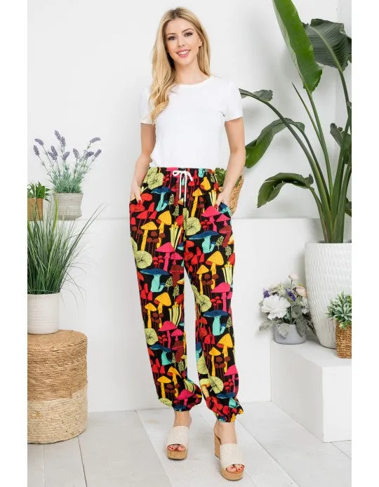 Unisex Mushroom Joggers (Black)