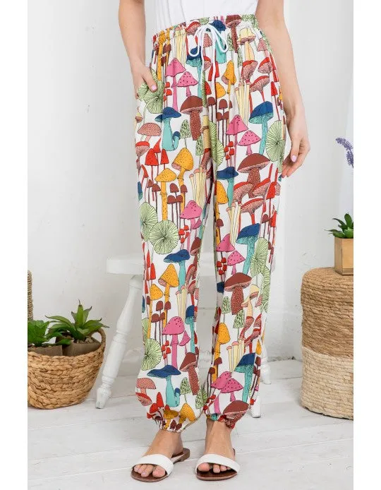 Unisex Mushroom Joggers (White)