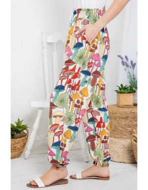 Unisex Mushroom Joggers (White)
