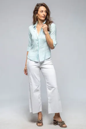 Vacanza 3/4 Silk Shirt In Lt. Blue