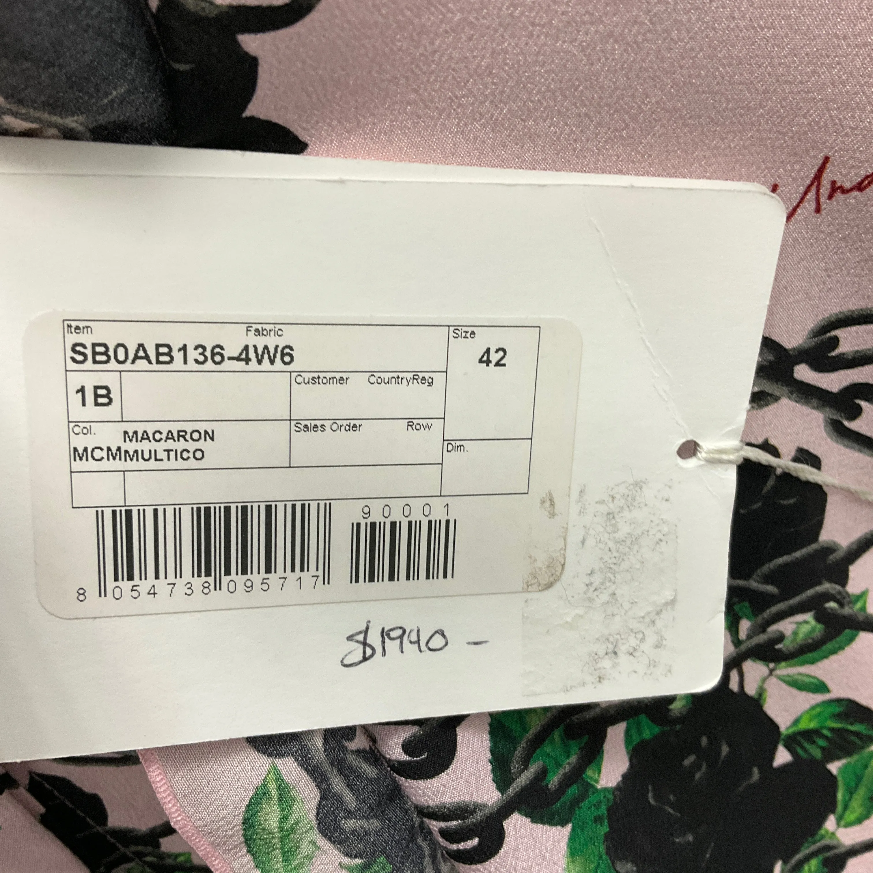 Valentino Light Pink / Black Multi 2019 Floral Rose Chain Print Ruffled Silk Button-down Blouse