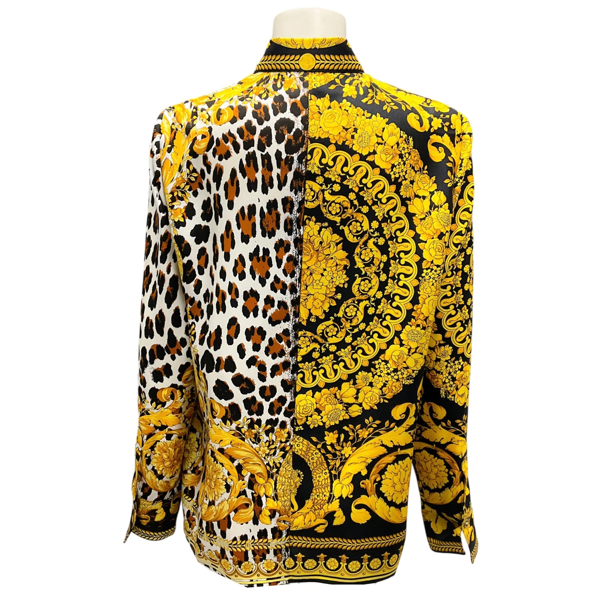 Versace Black / Gold 2018 Versace Tribute Baroque SS 1992 Silk Blouse