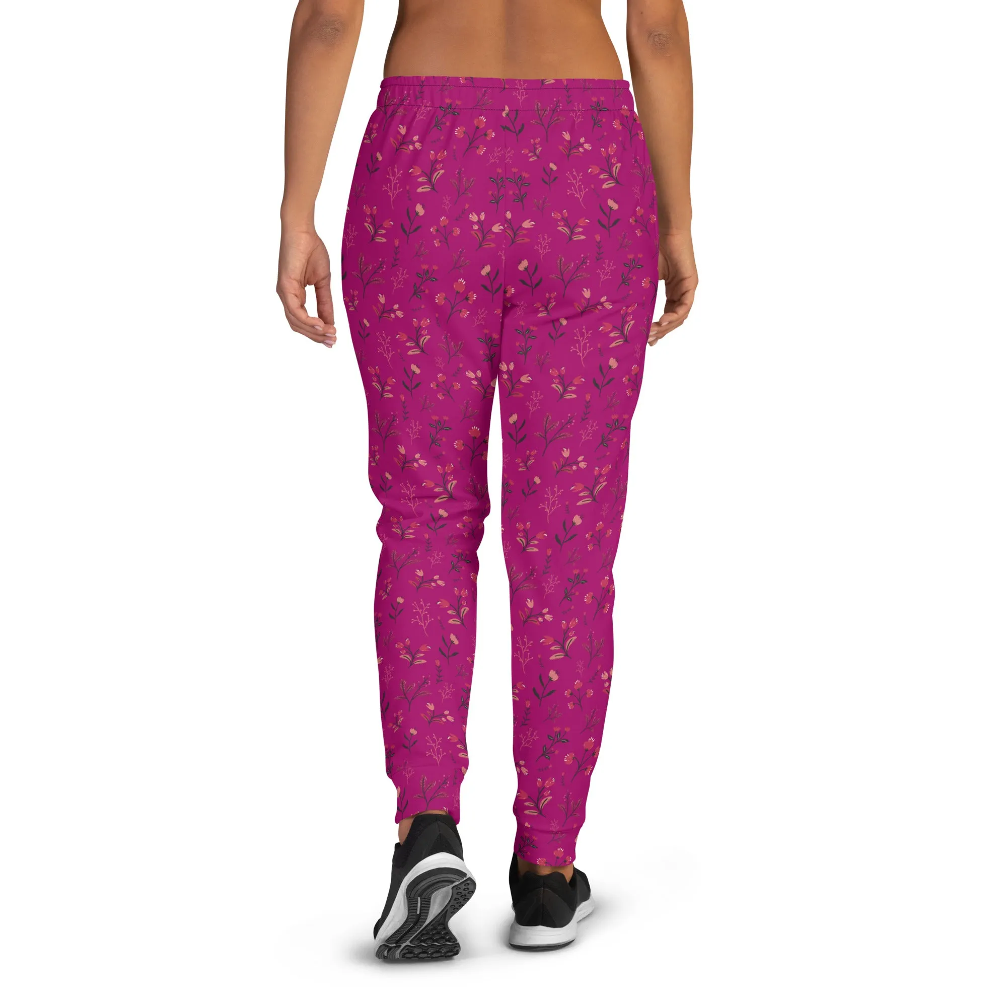 Viva Magenta Floral Joggers (XS-3XL)