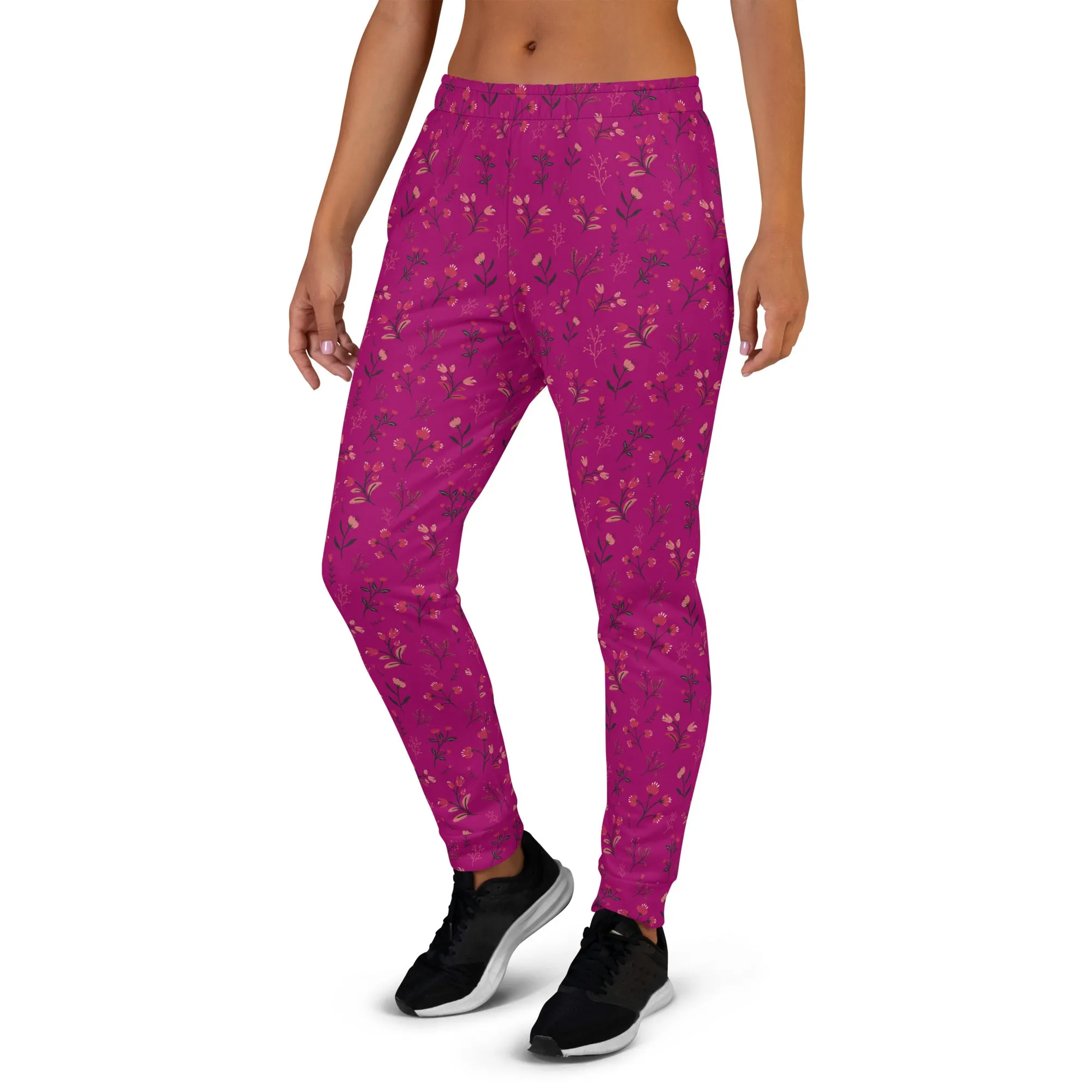 Viva Magenta Floral Joggers (XS-3XL)