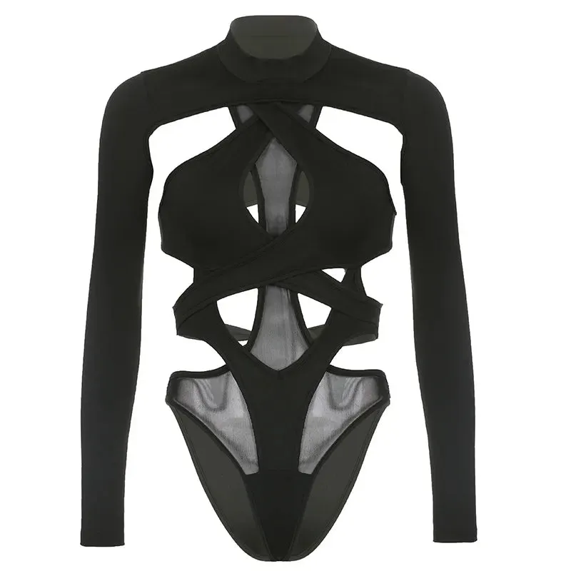 women's casual fashion solid color shorts hollow out backless rompers