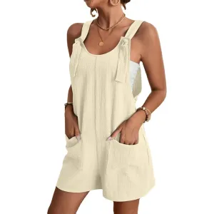 women's home daily casual solid color shorts rompers