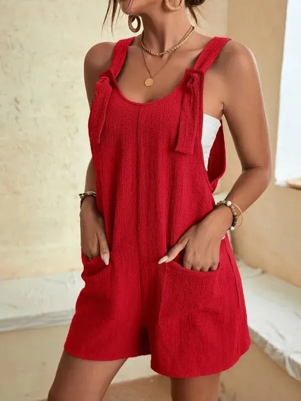 women's home daily casual solid color shorts rompers