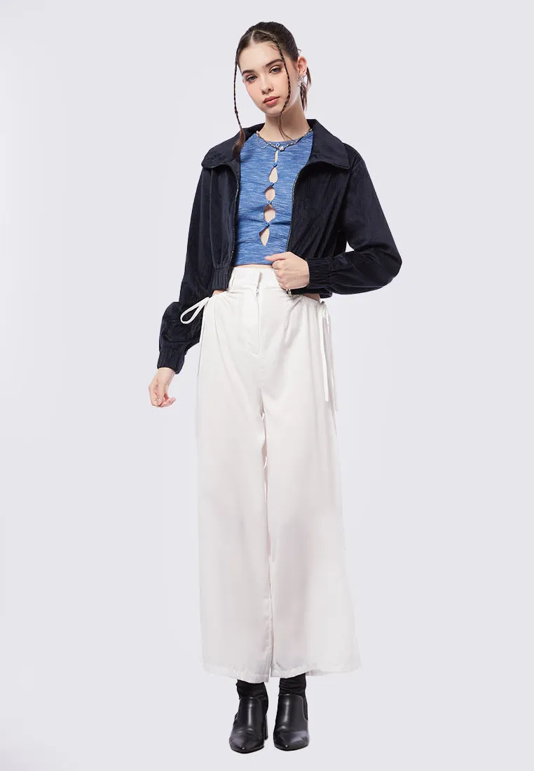 Zip Up Crop Denim Jacket